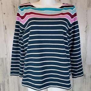 Talbots Striped Long Sleeve Top Size 3X